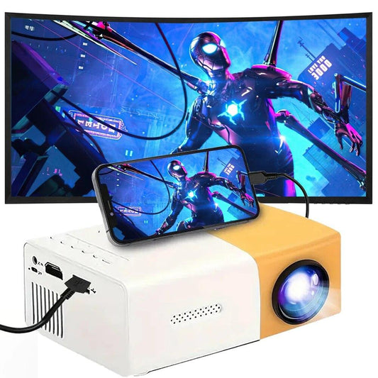 Mini Projecteur intelligent LED HD 4K YG300 800 Lumens WiFi Bluetooth - Jaune