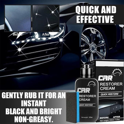 Car Restorer Cream كريم إعادة لمعان الجلد والبلاستيك السيارة