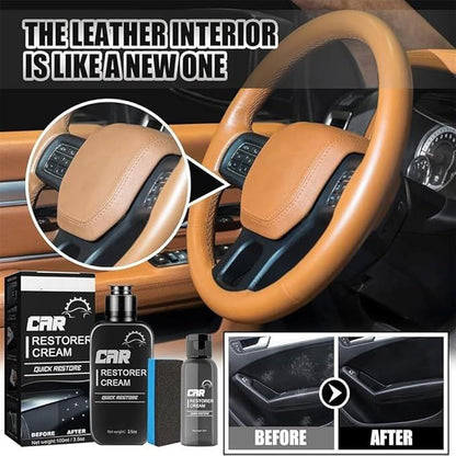 Car Restorer Cream كريم إعادة لمعان الجلد والبلاستيك السيارة